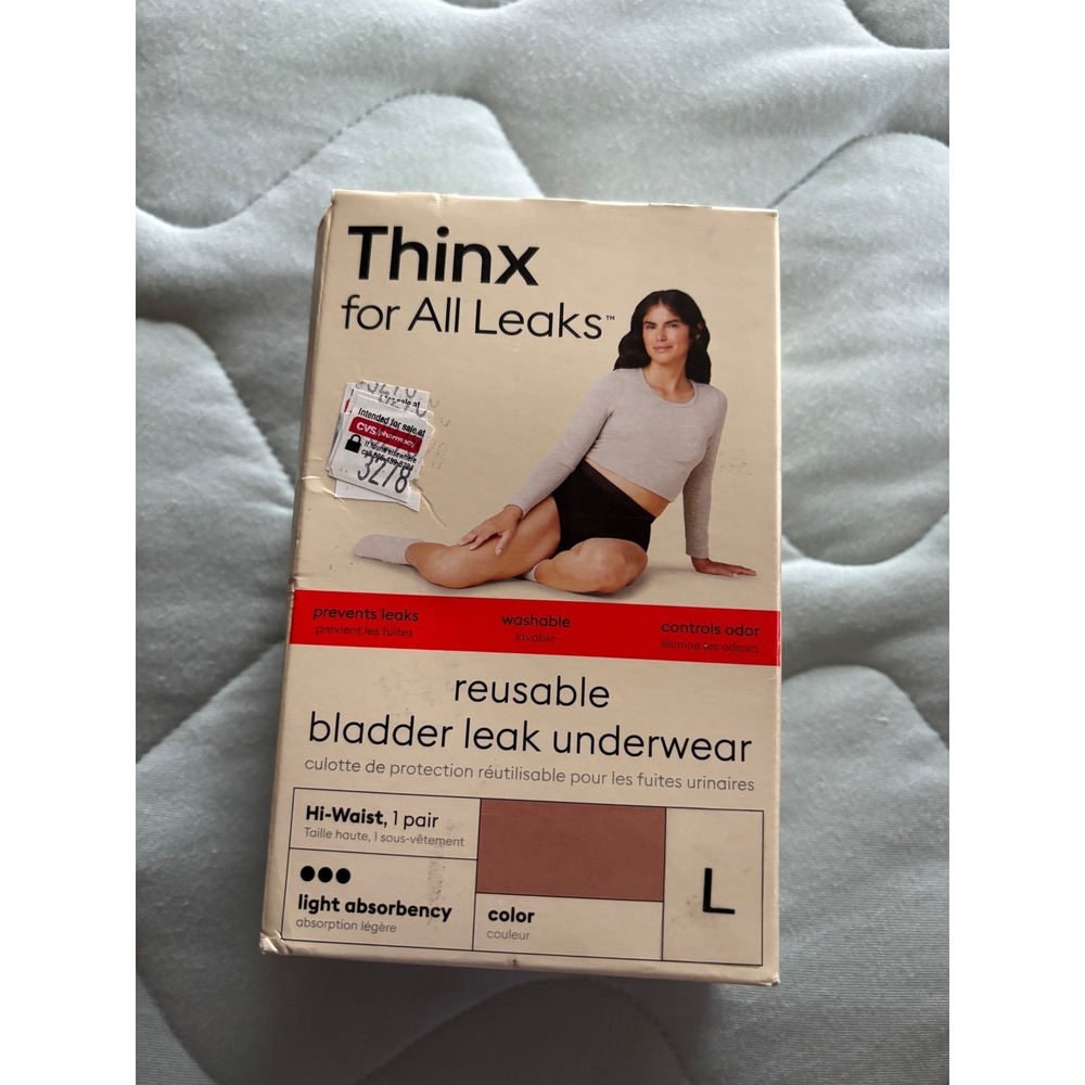 Thinx For All Leaks Hi-Waist Reusable Bladder Leak Underwear Large